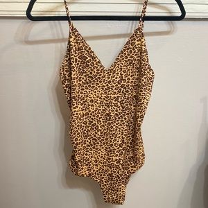 Mai Underwear Leopard Print One Piece Swimsuit